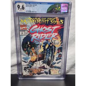 🔑🔥 Ghost Rider v2 31 9.6 CGG Rise of the Midnight Sons Custom Label !! 204009